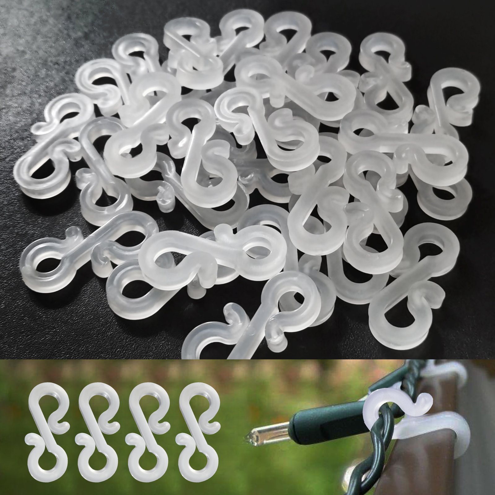 Small gutter hooks for seasonal decoration