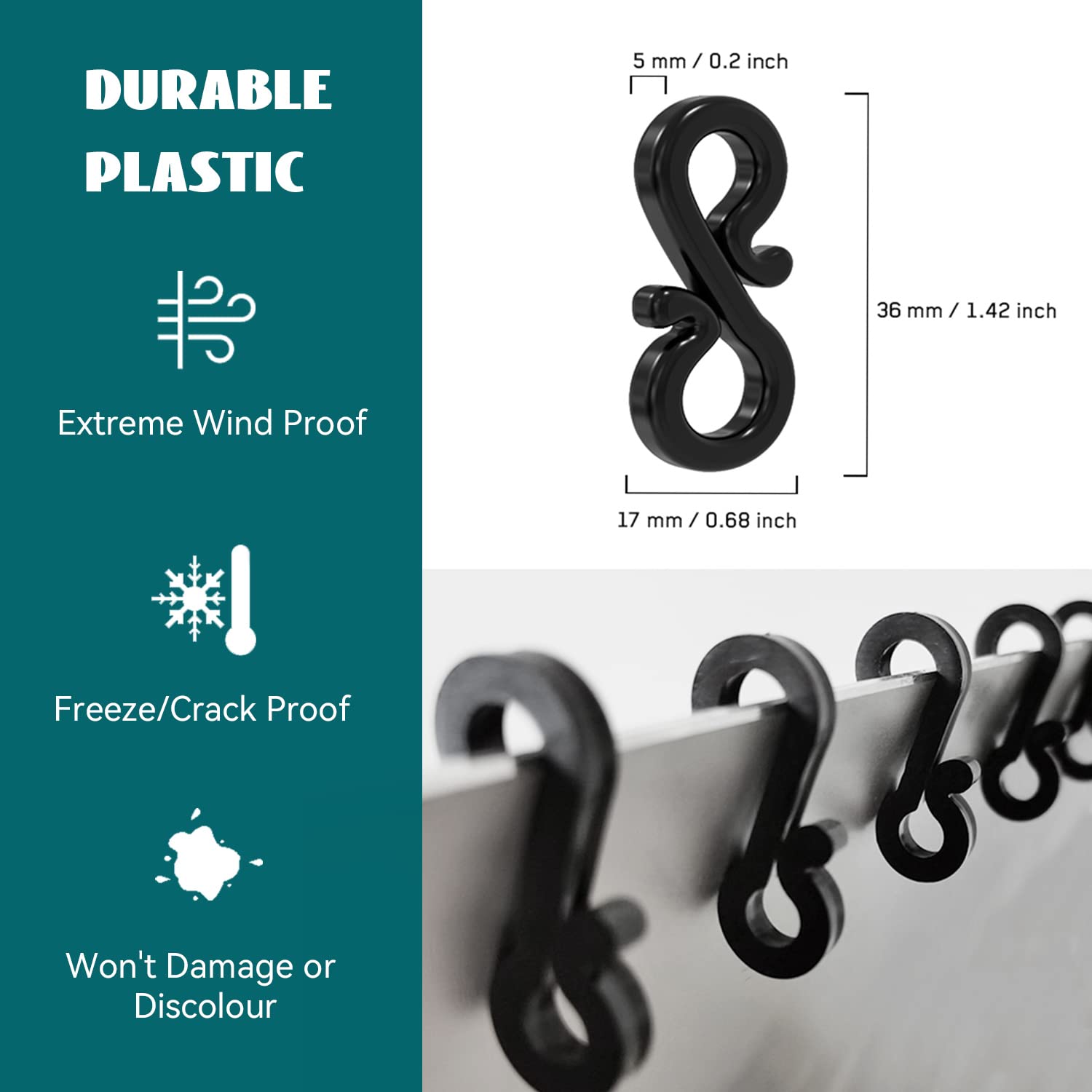 Black Gutter Hooks image 8