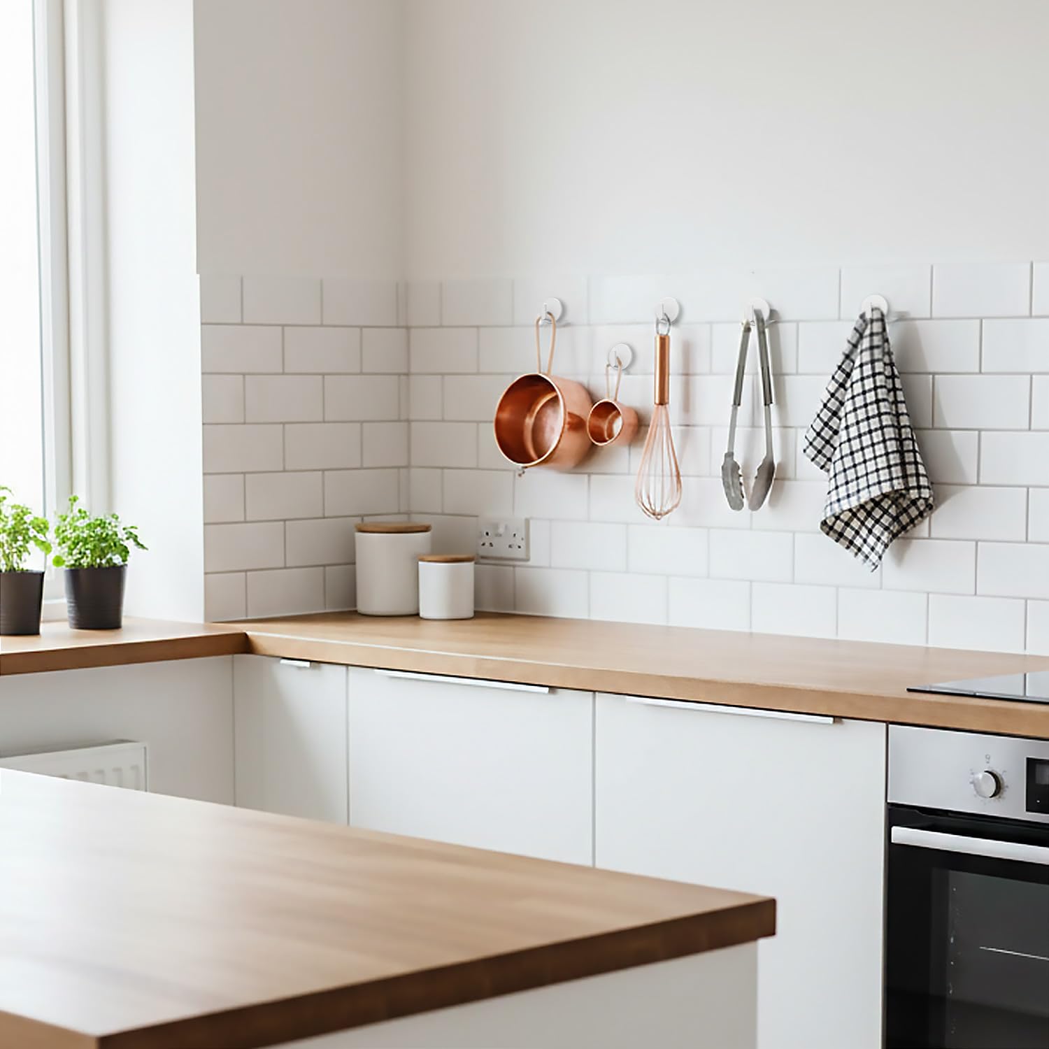 White Adhesive Hooks image 2