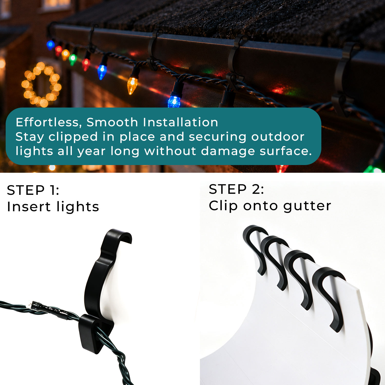 Large Black Gutter Hooks image 4