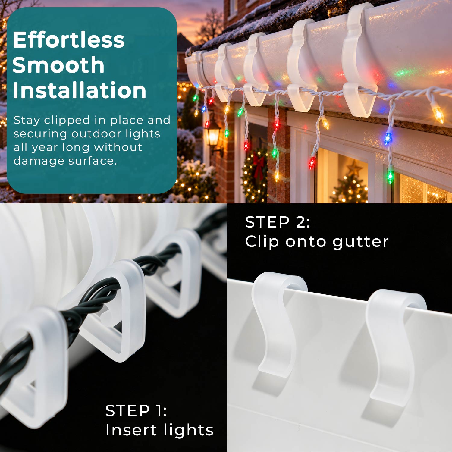 Large White Gutter Hooks image 4