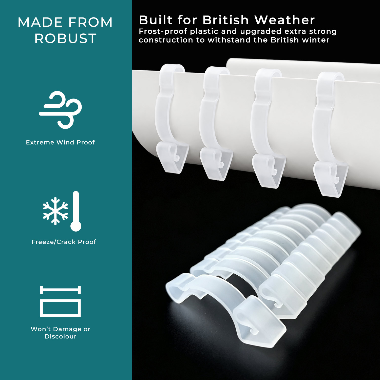 Large White Gutter Hooks image 5