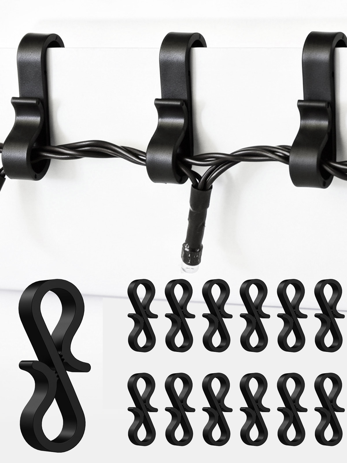 Black Gutter Hooks-Easy Fit