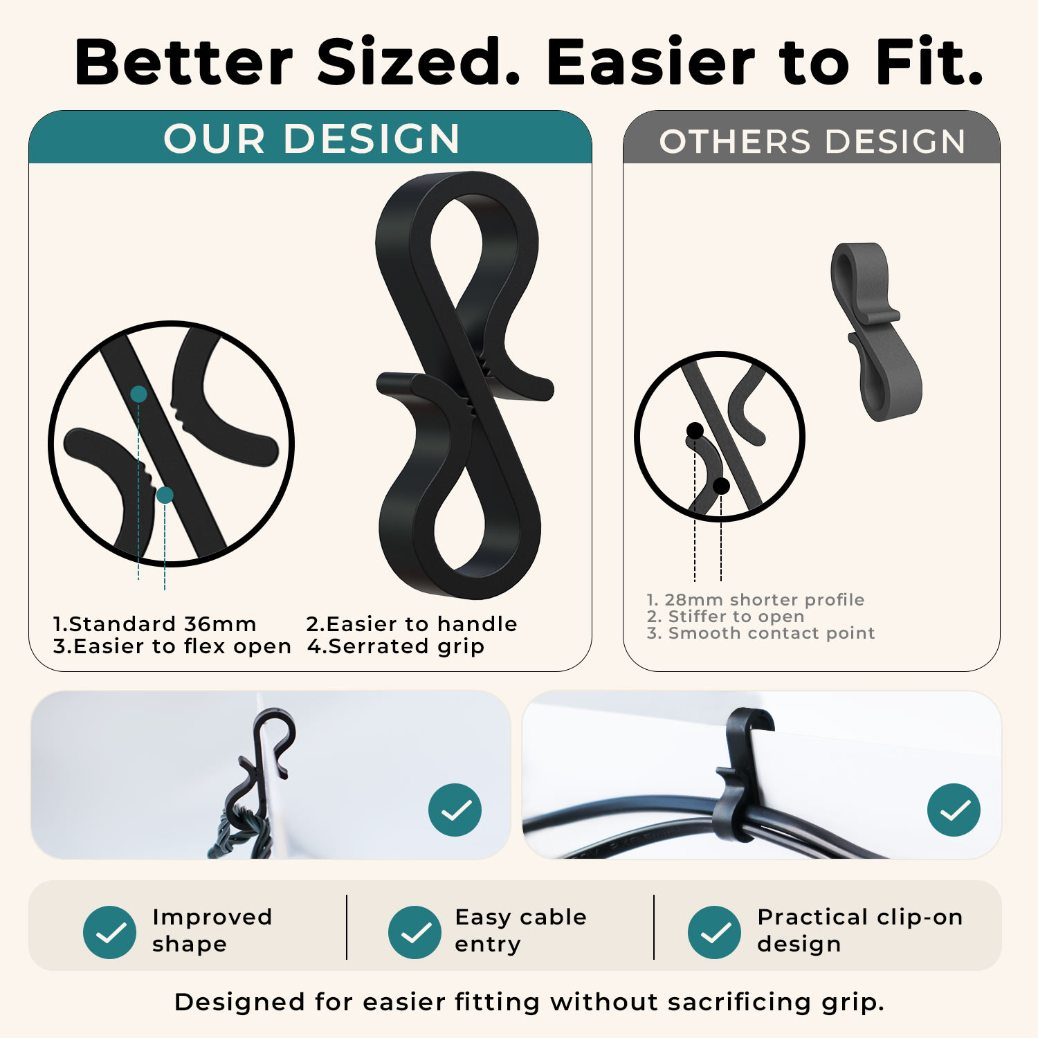 Black Gutter Hooks-Easy Fit image 6