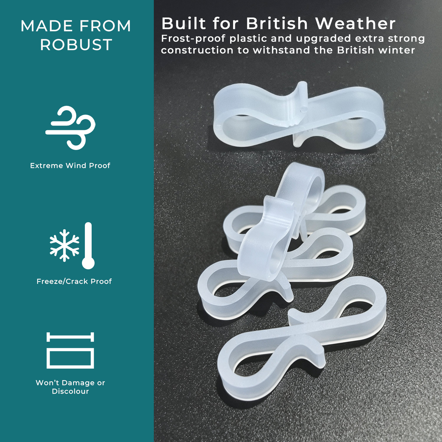 White Gutter Hooks-Easy Fit image 5