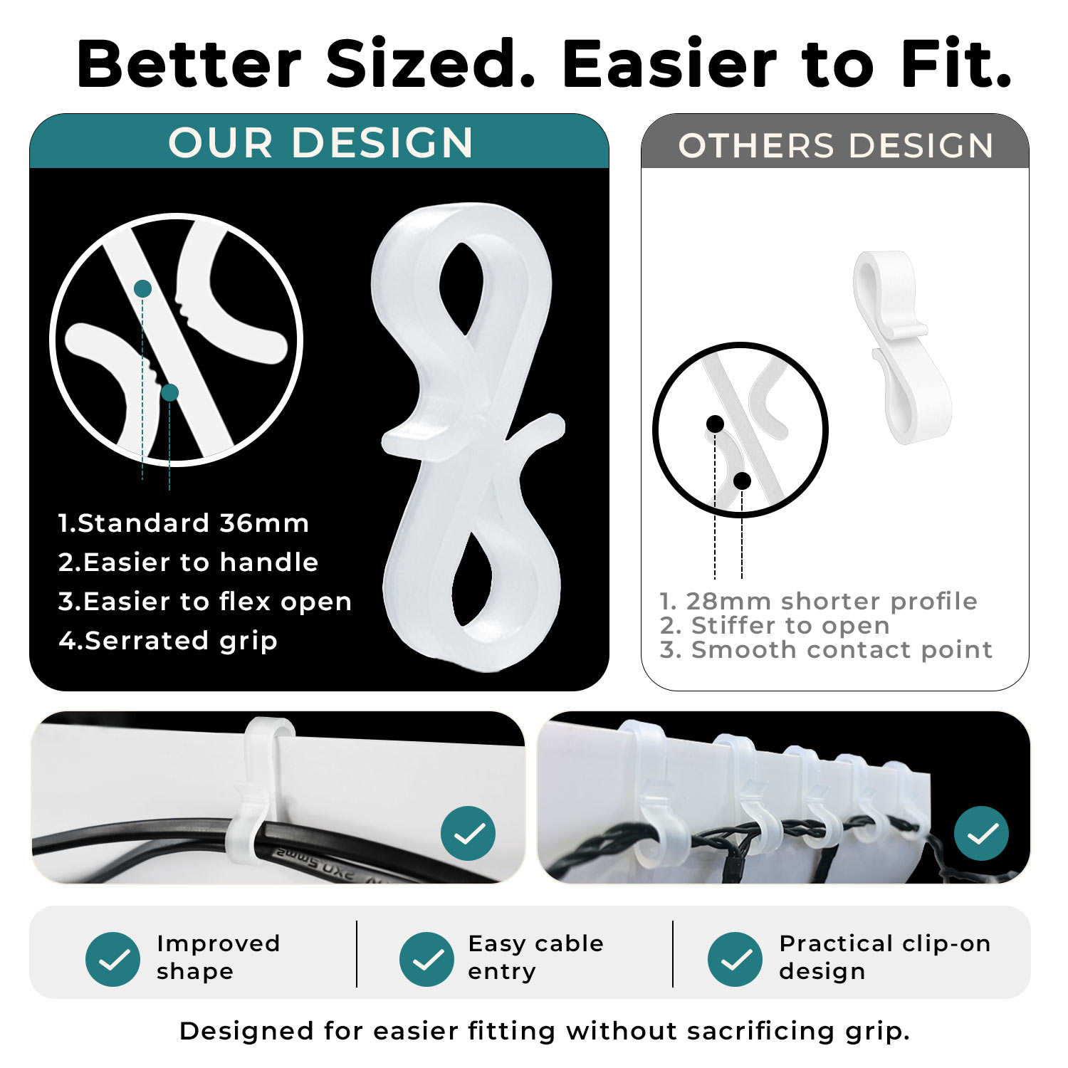 White Gutter Hooks-Easy Fit image 6
